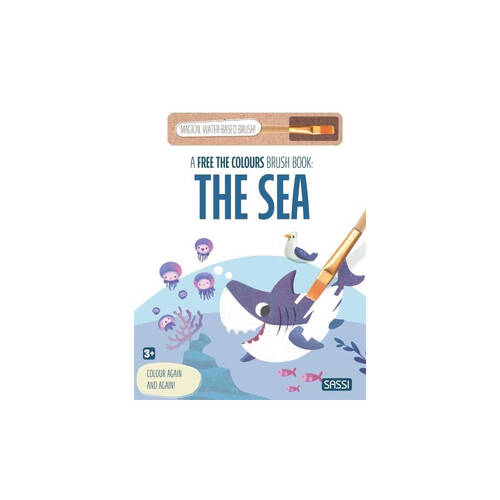 Sassi Free the Colours Reusable Paint Brush Book - The Sea 3y+