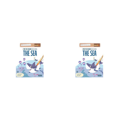 2PK Sassi Free the Colours Reusable Paint Brush Book - The Sea 3y+