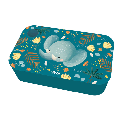 Sassi RPET Lunch Box Chewy The Elephant Baby/Childrens Cutlery 3y+