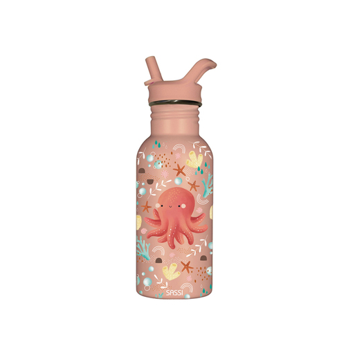 Sassi Stainless Steel Drink Bottle 500 ml Slurpy The Octopus 12m+