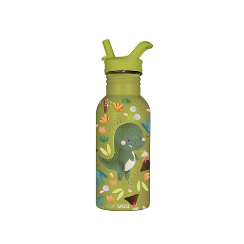 Sassi Stainless Steel Drink Bottle 500 ml Cracky the Dinosaur 12m+