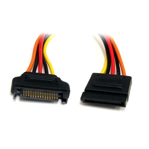 12in SATA Power Extension Cable Cord - 15Pin SATA Power M/F