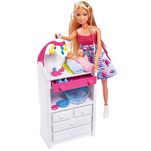 Steffi Love Welcome Twins Girl Doll Playset 32.5cm Kids Toy 3y+