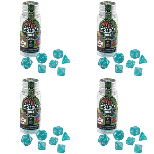 4x 7pc Smart Brain Dragon Dice 2-5 Players Kids/Family Game Set 8+