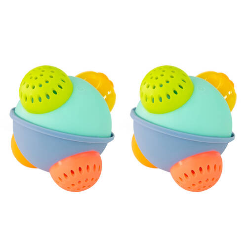 2PK Sassy Baby Discovery Bath Ball Baby Interactive Play Toy 6m+