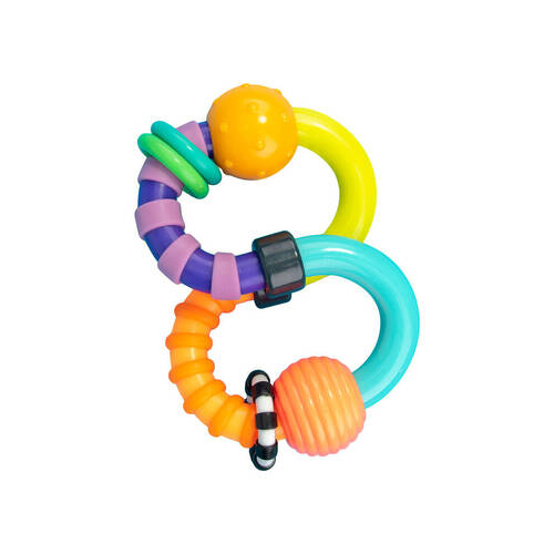 Sassy Baby Twist-A-Roo Rattle Baby Interactive Play Toy 3m+