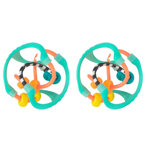 2PK Sassy Baby Busy Ball Kids Interactive Play Toy 3m+