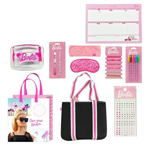 Barbie Teen Kids Showbag w/ Cosmetic Headband/Hair Ties Pen Set