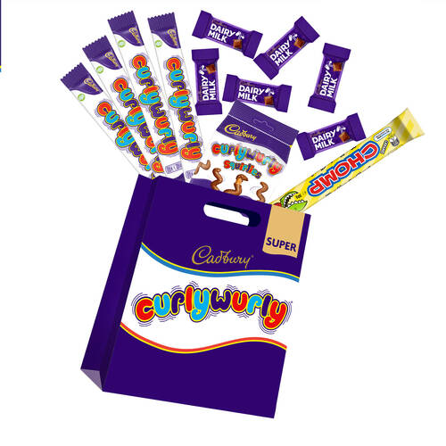 11pc Cadbury Dairy Milk Curly Wurly Super Showbag Chocolate Snacks