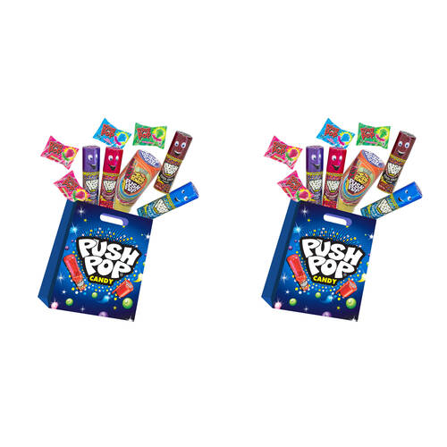 2PK Push Pop Showbag Kids/Children Lollipops Fruity Candy