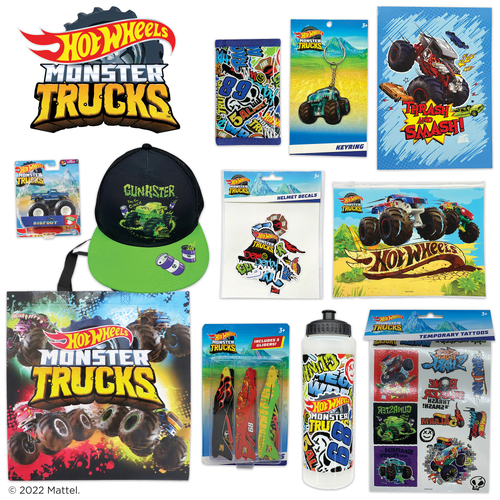Hot Wheels Monster Trucks Kids/Childrens Showbag 2024