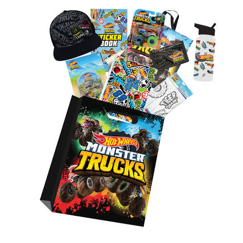 Hot Wheels Monster Truck Showbag S5 w/ Poster/Cap/Pinball/Pencil Case