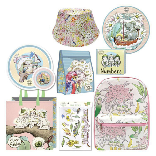 May Gibbs Kids Showbag Backpack/Bath Book Bucket Hat