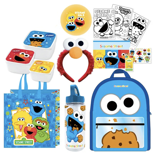 Sesame Street Showbag 22 Kids w/Backpack/Drink Bottle