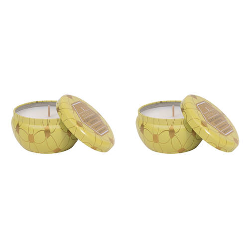 2PK The SOi Co Good Morning Sunshine 9oz Tin Candle 9.5x6cm - Yellow