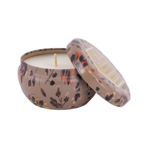The SOi Co Hazelnut Macchiato Decorative Tin 9oz Candle 9.5x9.5cm - Gold