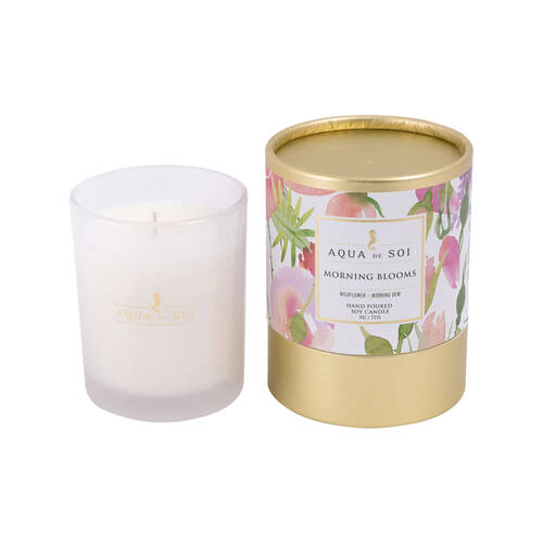 The SOi Co Morning Blooms Boxed Wax Candle 9oz 7.5x9.5cm - White