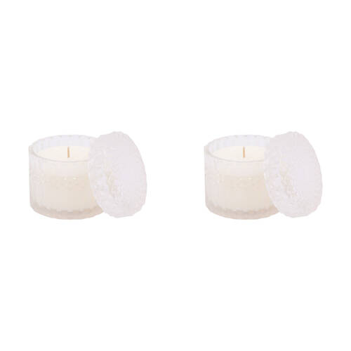 2PK The SOi Co Elderflower Verbena Petite Shimmer Candle 8oz 8oz 9x8.5cm - White