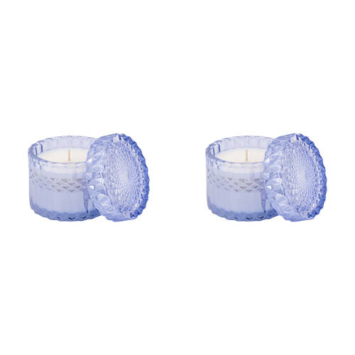 2PK The SOi Co Azure Sands Petite Shimmer Candle 8oz 8oz 9x8.5cm - Blue