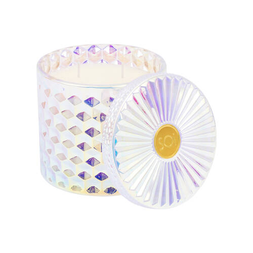 The SOi Co Island Blossom Shimmer Candle 15oz 10x10.5cm - White