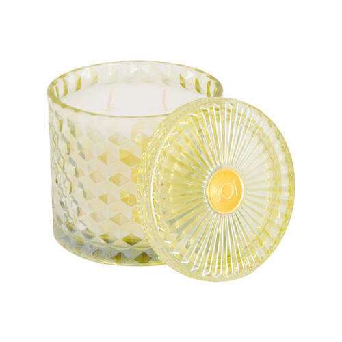 The SOi Co Morning Blooms Shimmer Candle 15oz 10x10.5cm - Green