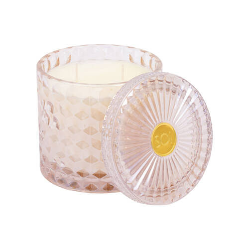 The SOi Co Sparkling Vanilla Shimmer Candle 15oz 10x10.5cm - Peach