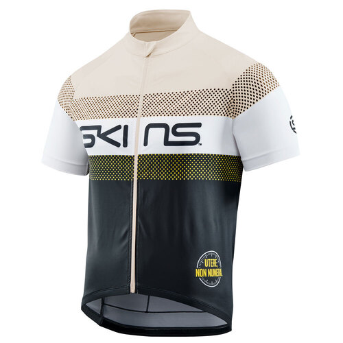 SKINS Cycle Men's Branded Jersey Graphite/Granite/White S