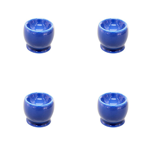 4PK Stone Ceramic Zara Blue Egg Cup 50ml Elegant Design 5x5cm