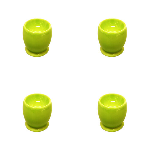 4PK Stone Ceramic Zara Dark Green Egg Cup 50ml Elegant Design 5x5cm