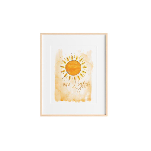 SunChild I am Light Art Print Kids Room Decorative Display - A5