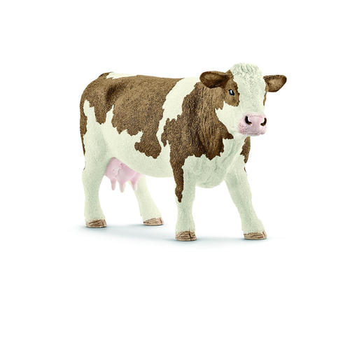 Schleich 5.1'' Simmental Cow Animal Action Figure Kids Toy 3-8y
