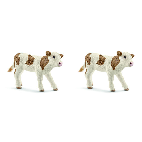 2PK Schleich Kids/Childrens Toy Figurine Simmental Calf 3y+
