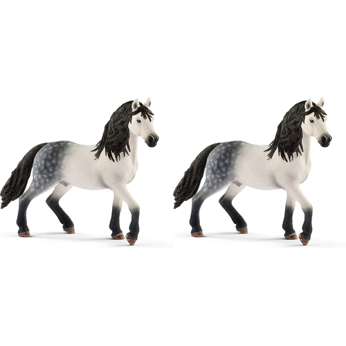 2PK Schleich 5.3'' Andalusian Stallion Animal Action Figure Kids Toy 5-12y