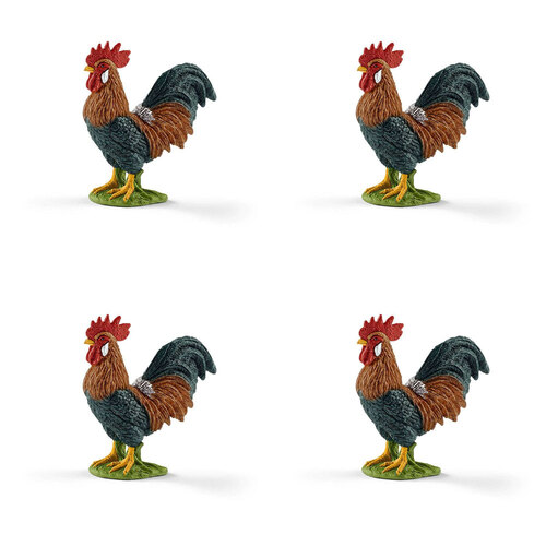 4PK Schleich Kids/Childrens Toy Figurine Rooster 3y+
