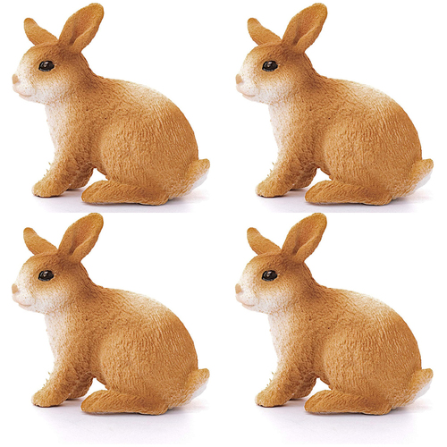 4PK Schleich Kids/Childrens Toy Figurine Rabbit 3y+