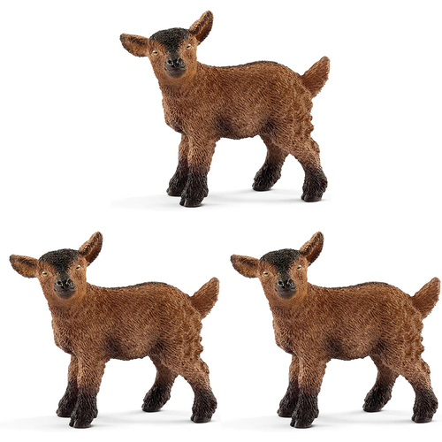 3PK Schleich 1.8'' Goat Kid Animal Action Figure Kids/Children Toy 3-8y