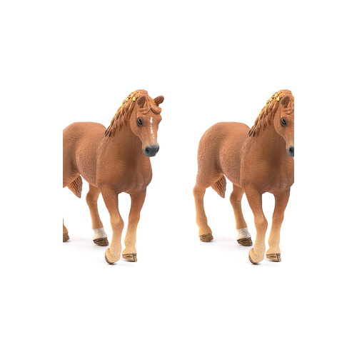 2PK Schleich Kids/Childrens Toy Figurine Quarter Horse Mare 3y+