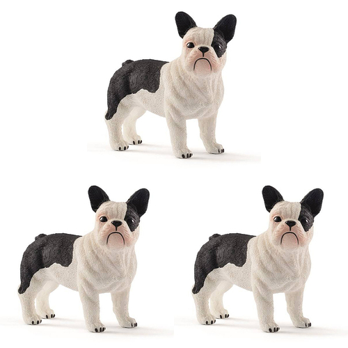 3PK Schleich French Bulldog Animal Action Figure Kids/Children Toy 3-8y