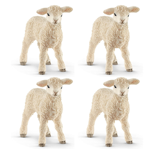 4PK Schleich Kids/Childrens Toy Figurine Lamb 3y+