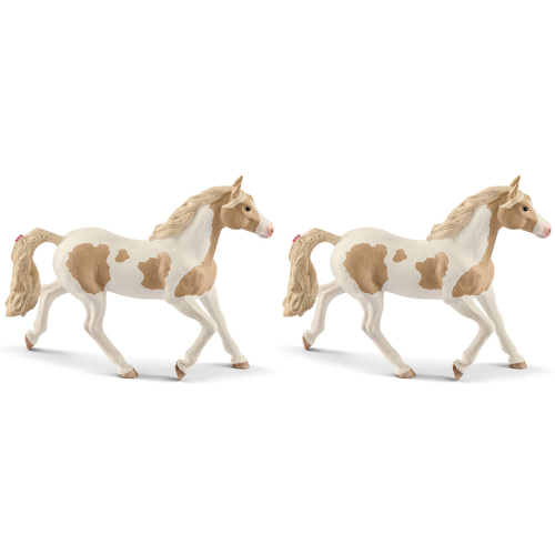 2PK Schleich 5.4'' Paint Horse Mare Animal Action Figure Kids Toy 5-12y