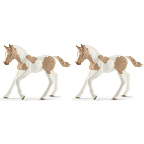 2PK Schleich 3.8'' Paint Horse Foal Animal Action Figure Kids Toy 3-8y