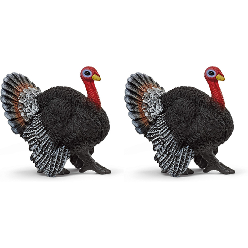 2PK Schleich 2.3'' Turkey Animal Action Figure Kids Toy 3-8y