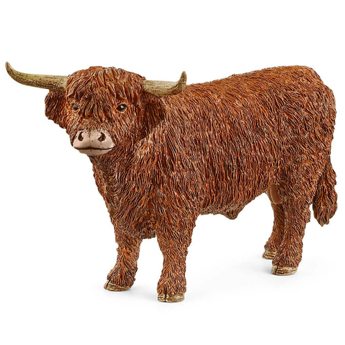 Schleich 5.4'' Highland Bull Animal Action Figure Kids Toy 3-8y