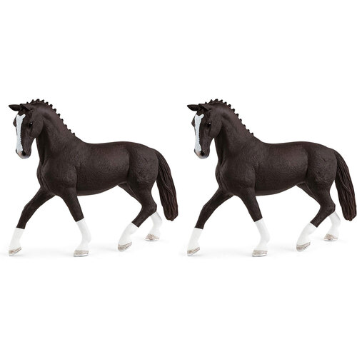 2PK Schleich Kids/Childrens Toy Figurine Hannoverian Mare Black 3y+