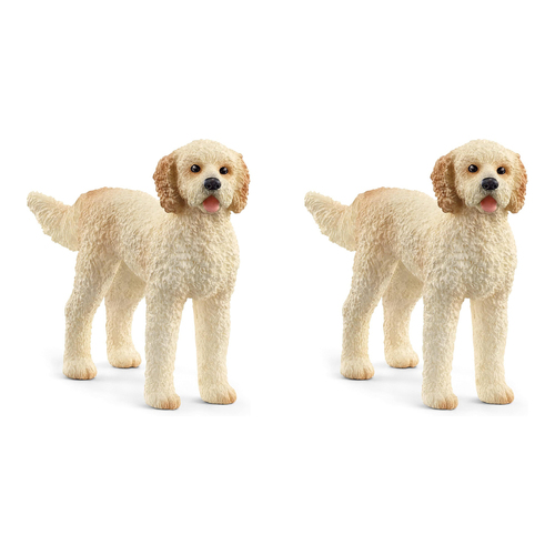 2PK Schleich 3.3'' Goldendoodle Animal Action Figure Kids Toy 3-8y