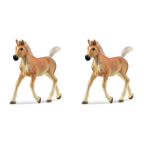 2PK Schleich 3.5'' Haflinger Foal Animal Action Figure Kids Toy 3-8y