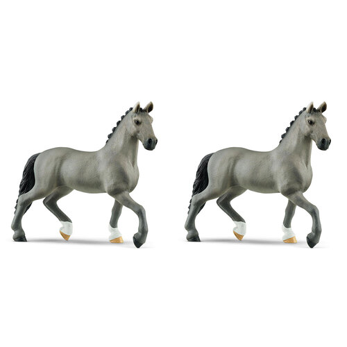 2PK Schleich Kids/Childrens Toy Figurine Selle Francais Stallion 3y+