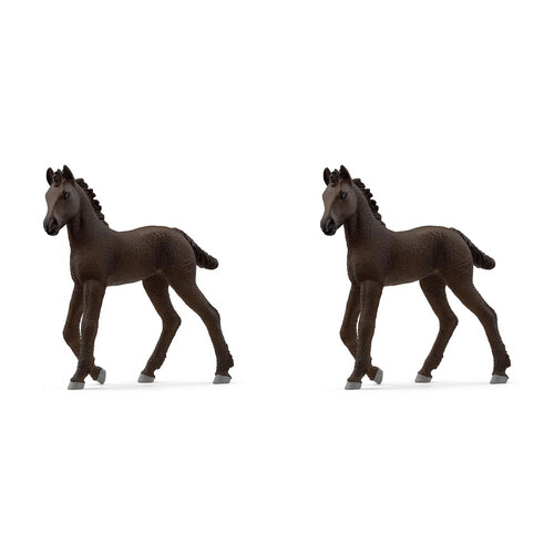 2PK Schleich Kids/Childrens Toy Figurine Friesian Foal 3y+