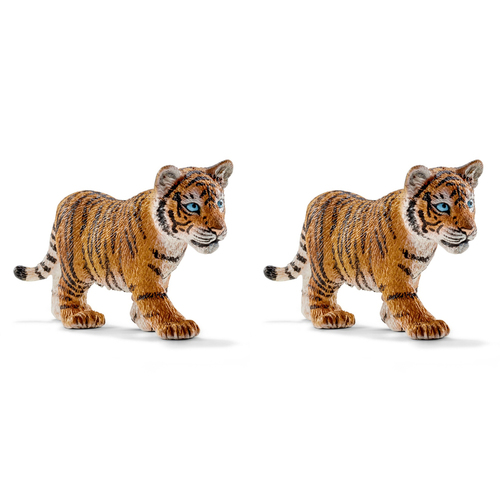 2PK Schleich 2.8'' Tiger Cub Animal Action Figure Kids Toy 3-8y