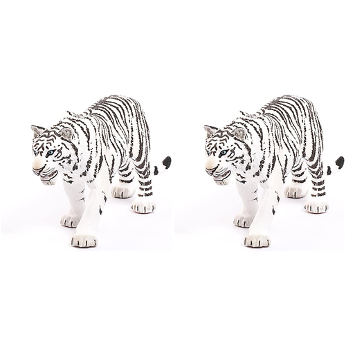 2PK Schleich 7.1'' White Tiger Animal Action Figure Kids Toy 3-8y